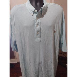 Ralph Lauren Polo Knit Oxford 3XLT Short Sleeve Polo Shirt Cotton Aqua Blue